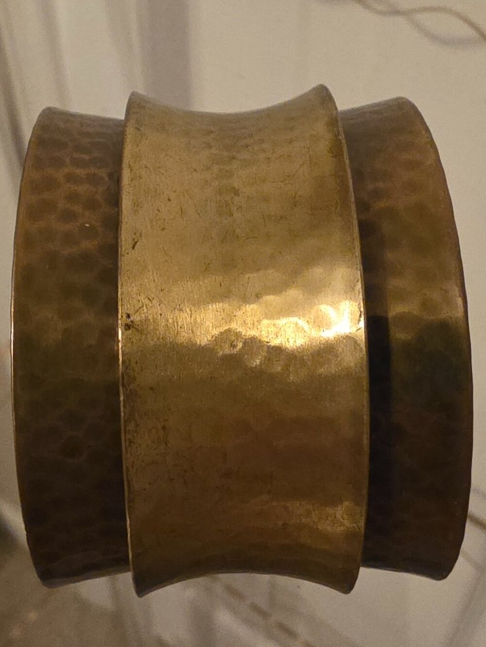 Mixed metal double cuff bracelet